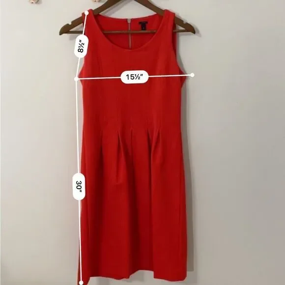 J. Crew  red dress size 6 - Picture 9 of 11